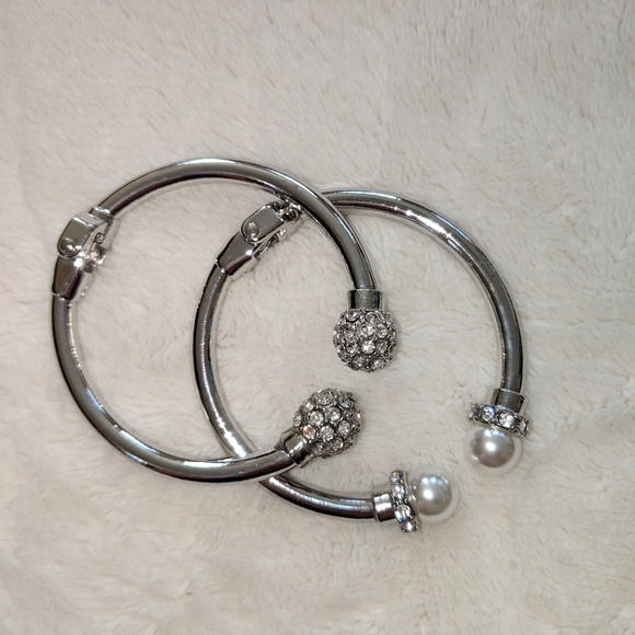 New INC Silver 2-Pc. Imitation Pearl and Crystal - Picture 5 of 5